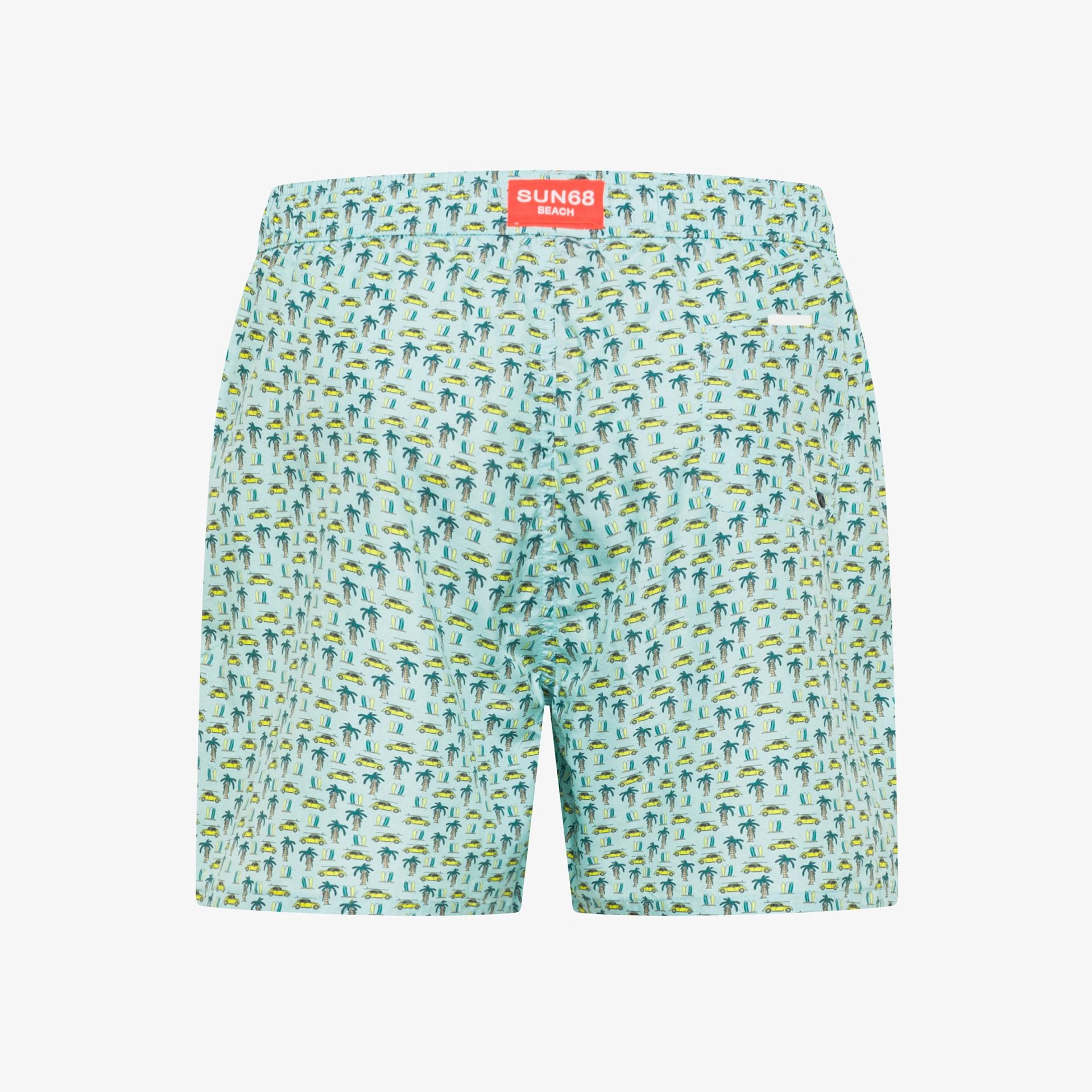 Shorts Mare Uomo con Stampa Verde Menta - immagine 2