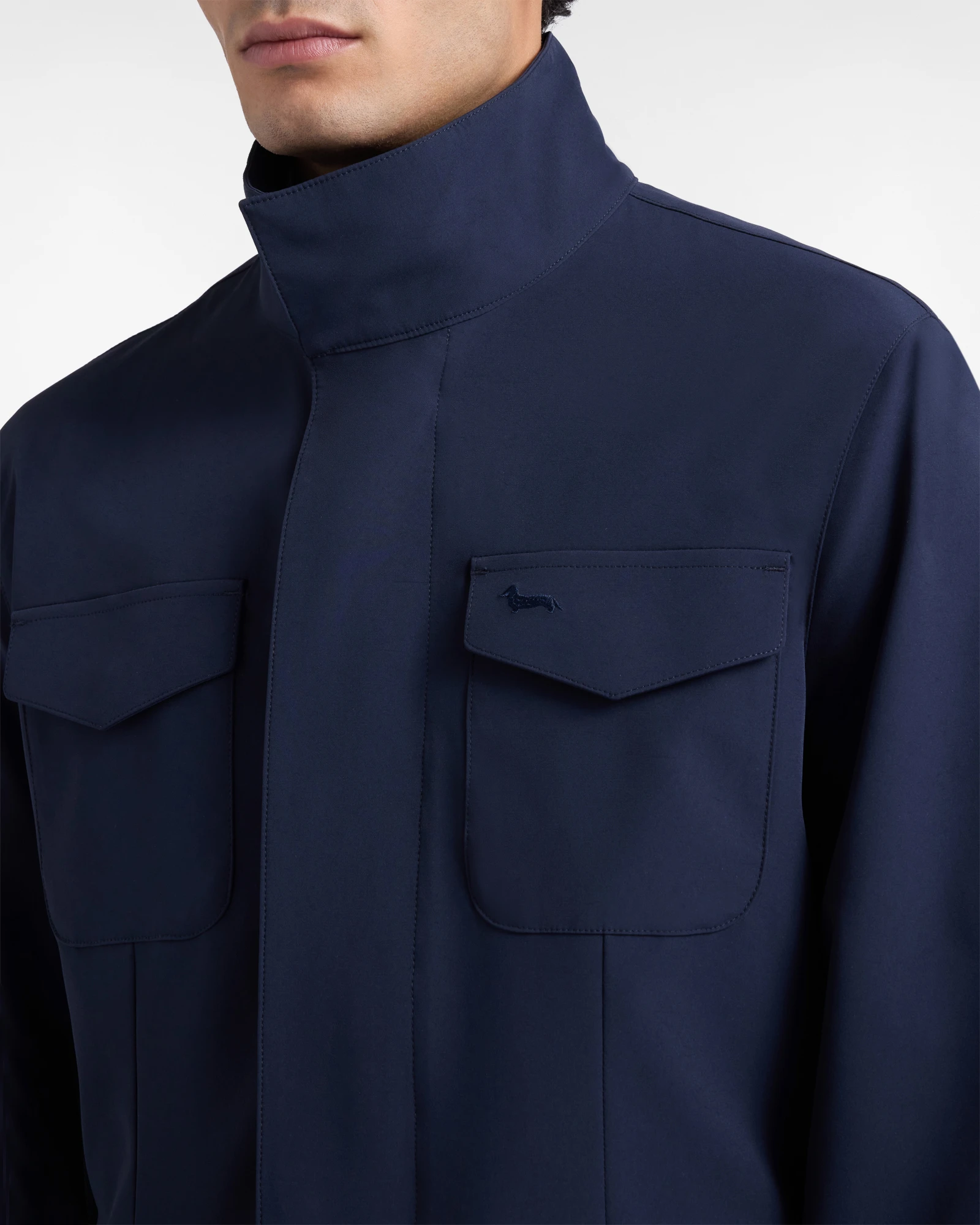 Field Jacket Nylon Stretch Blu Navy - immagine 2