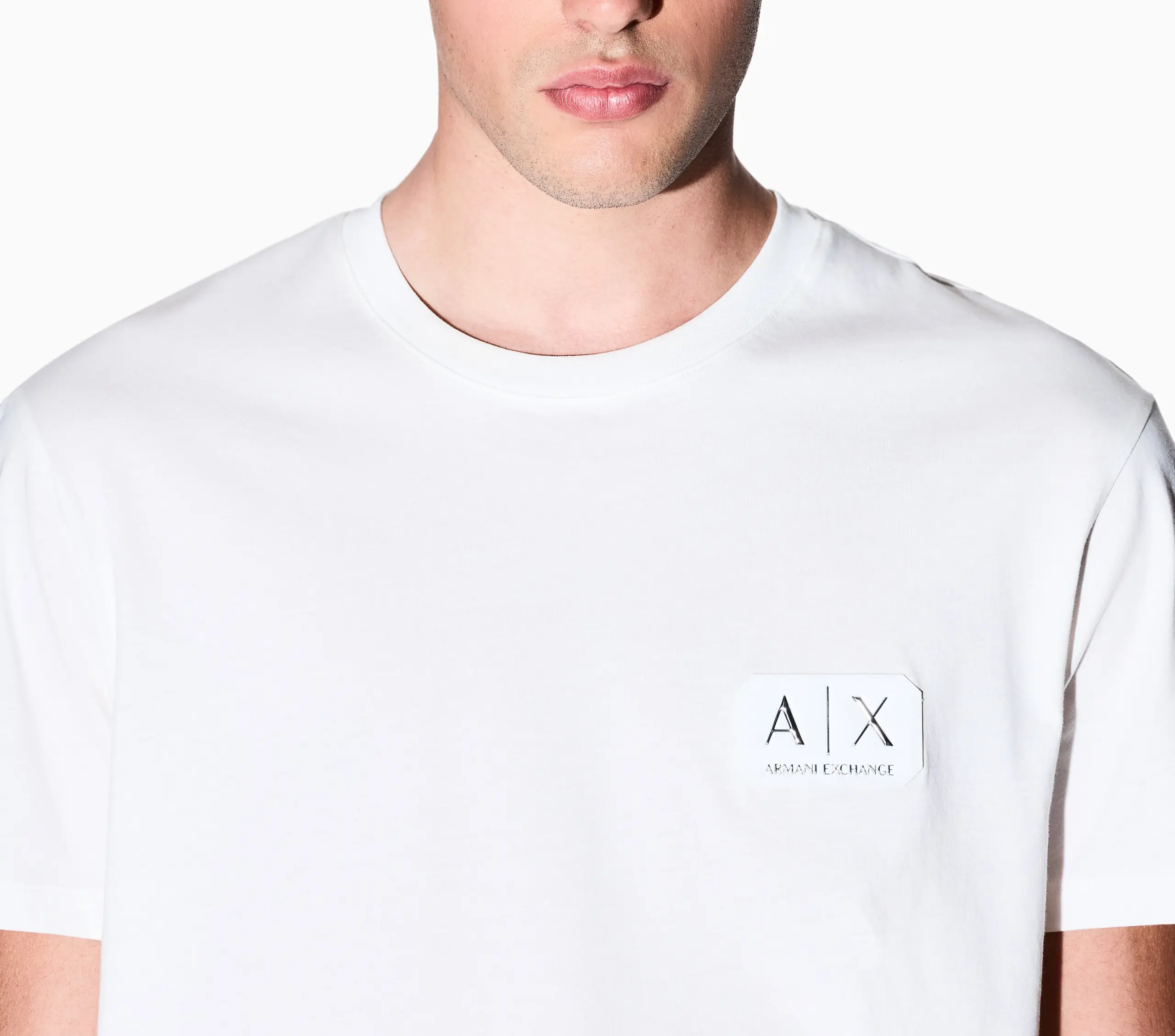 T-shirt Armani Exchange Regular Fit con Patch Logo | Uomo - immagine 5