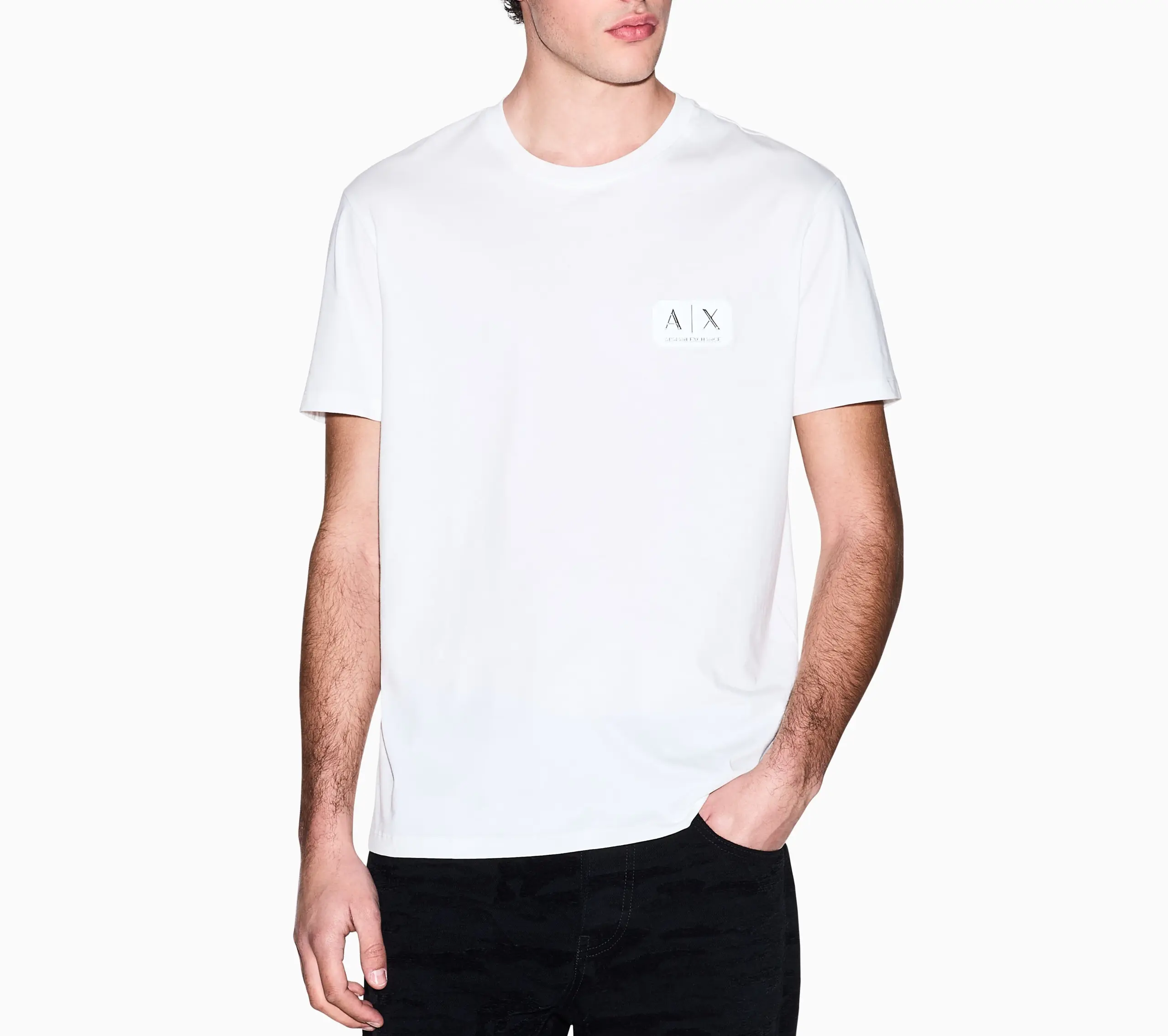 T-shirt Armani Exchange Regular Fit con Patch Logo | Uomo - immagine 6