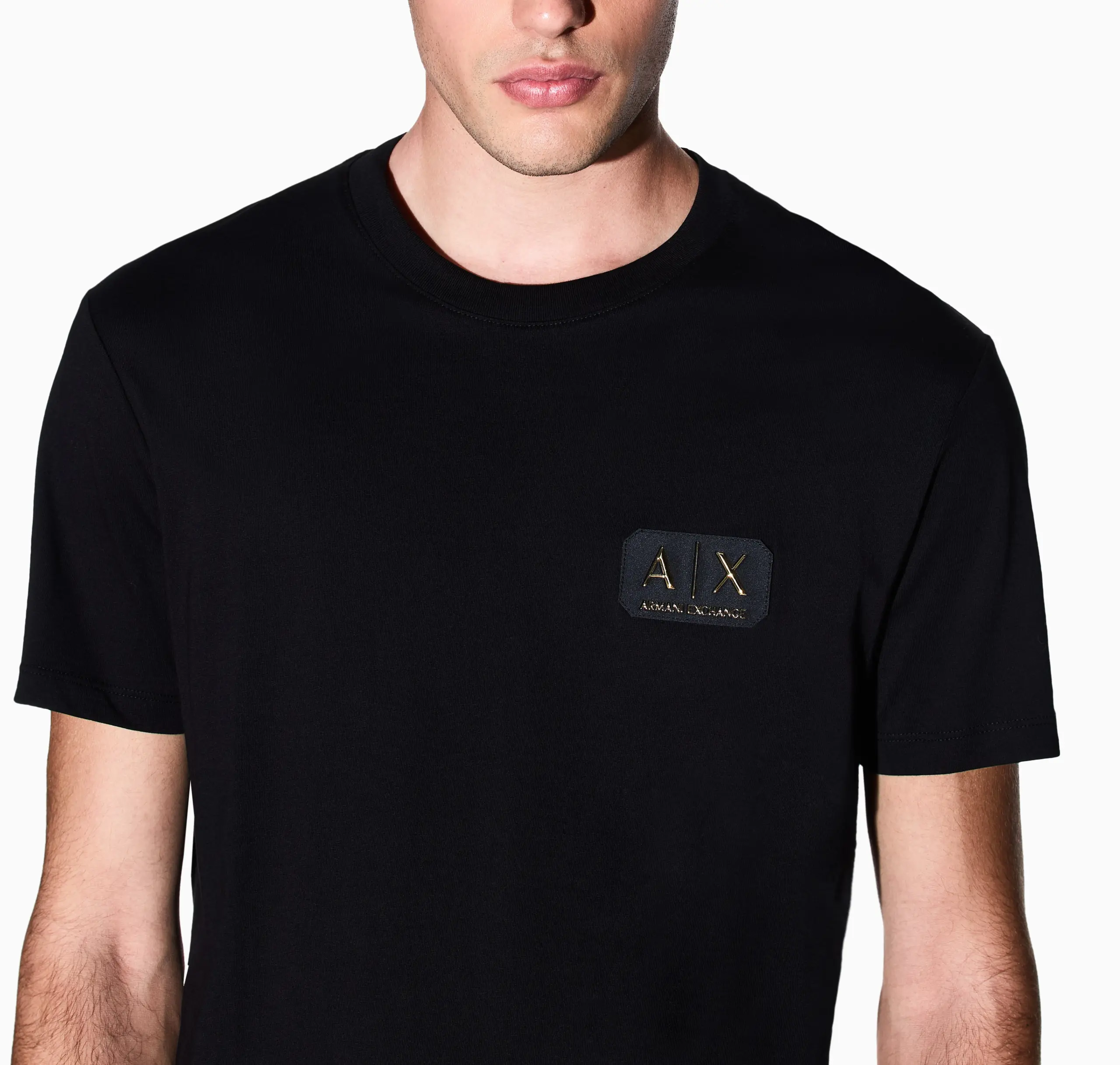T-shirt Armani Exchange Regular Fit con Patch Logo | Uomo - immagine 2