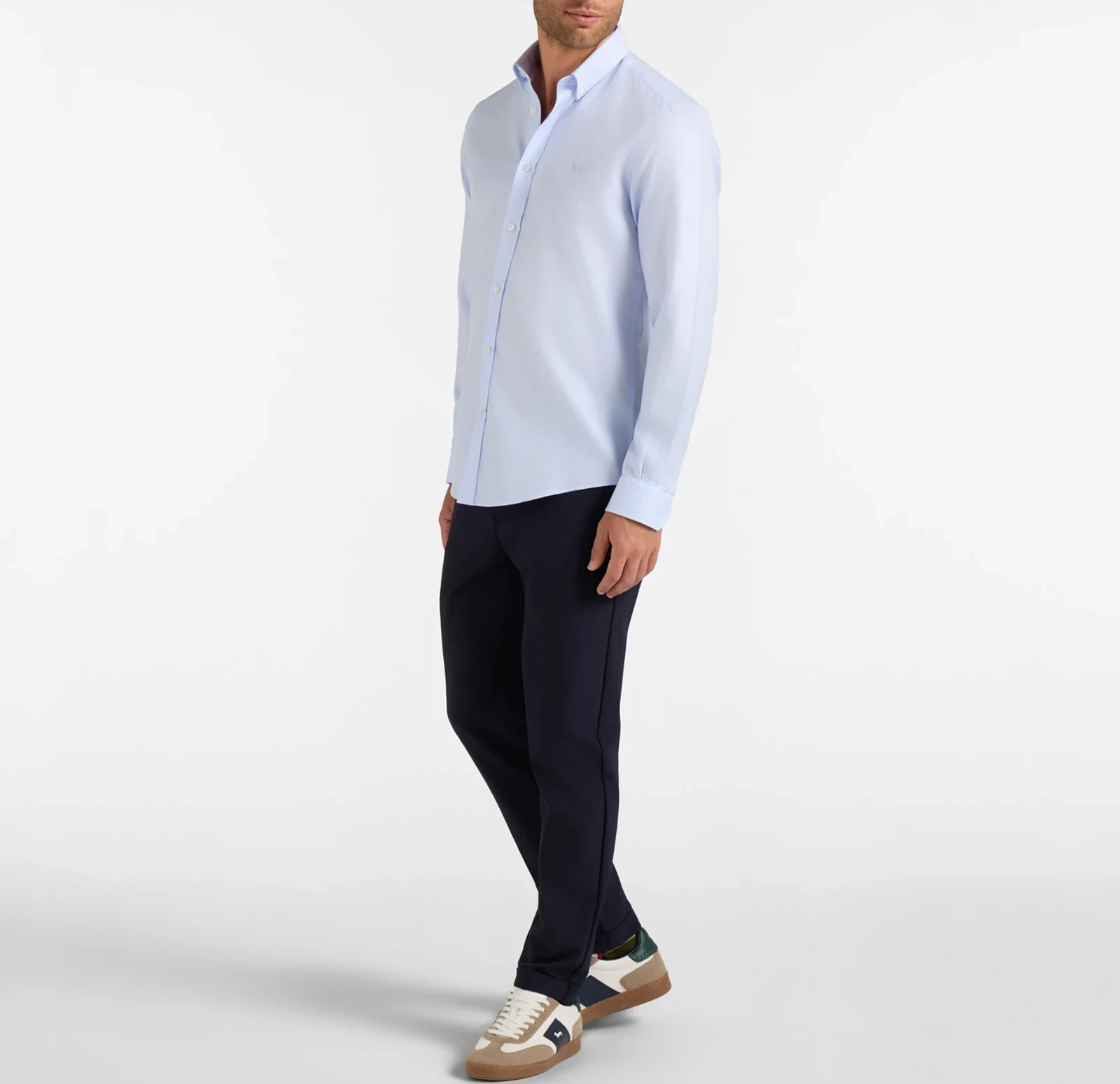 Camicia Uomo Azzurra No Iron in Cotone | Harmont & Blaine - immagine 4