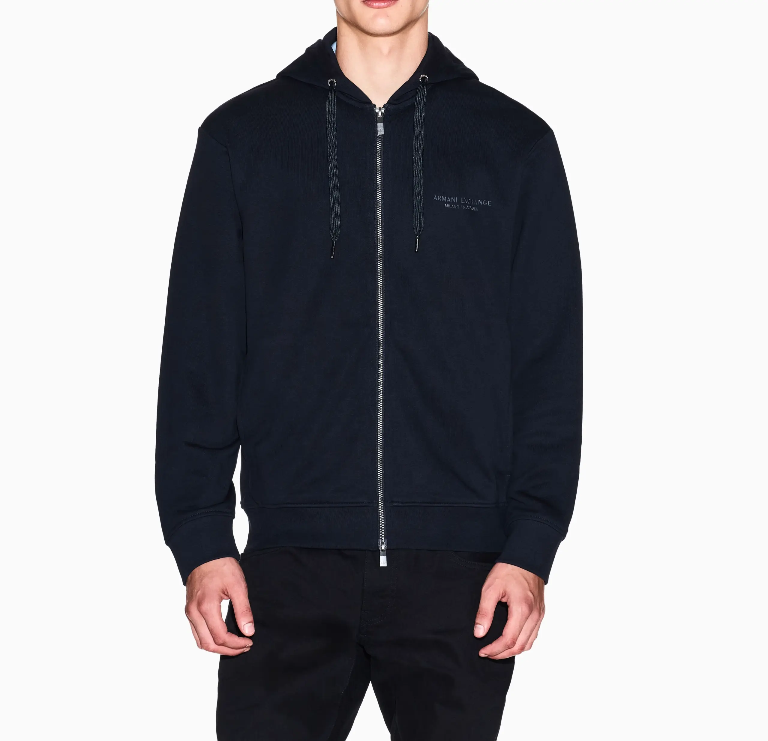 Felpa Armani Exchange Regular Fit in Cotone French Terry - immagine 2